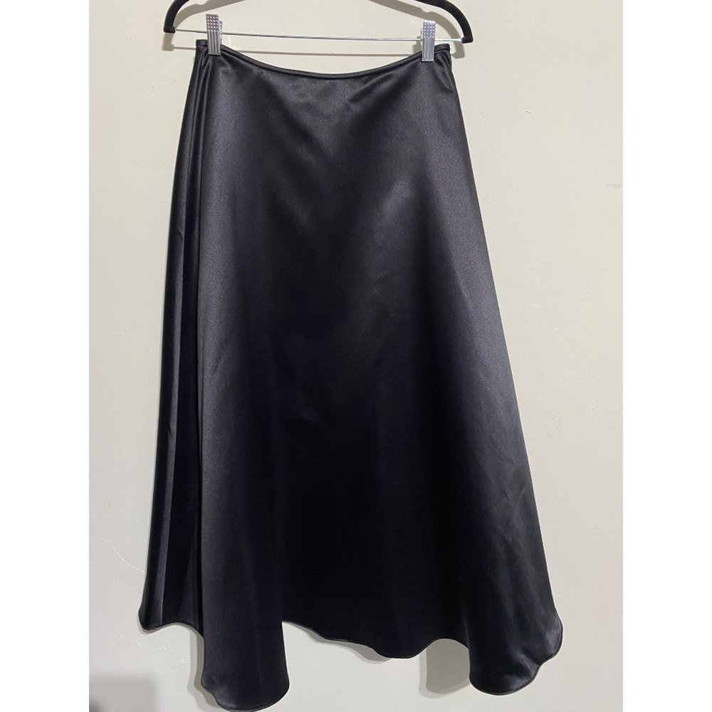 Scott McClintock black satiny maxi skirt formal size 10